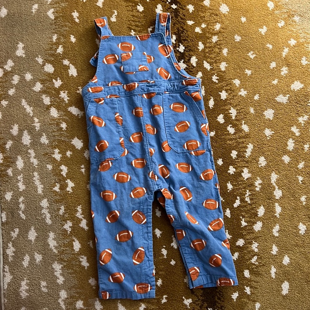 ANGEL DEAR CORDUROY COVERALL - FOOTBALLS 12-18 mos